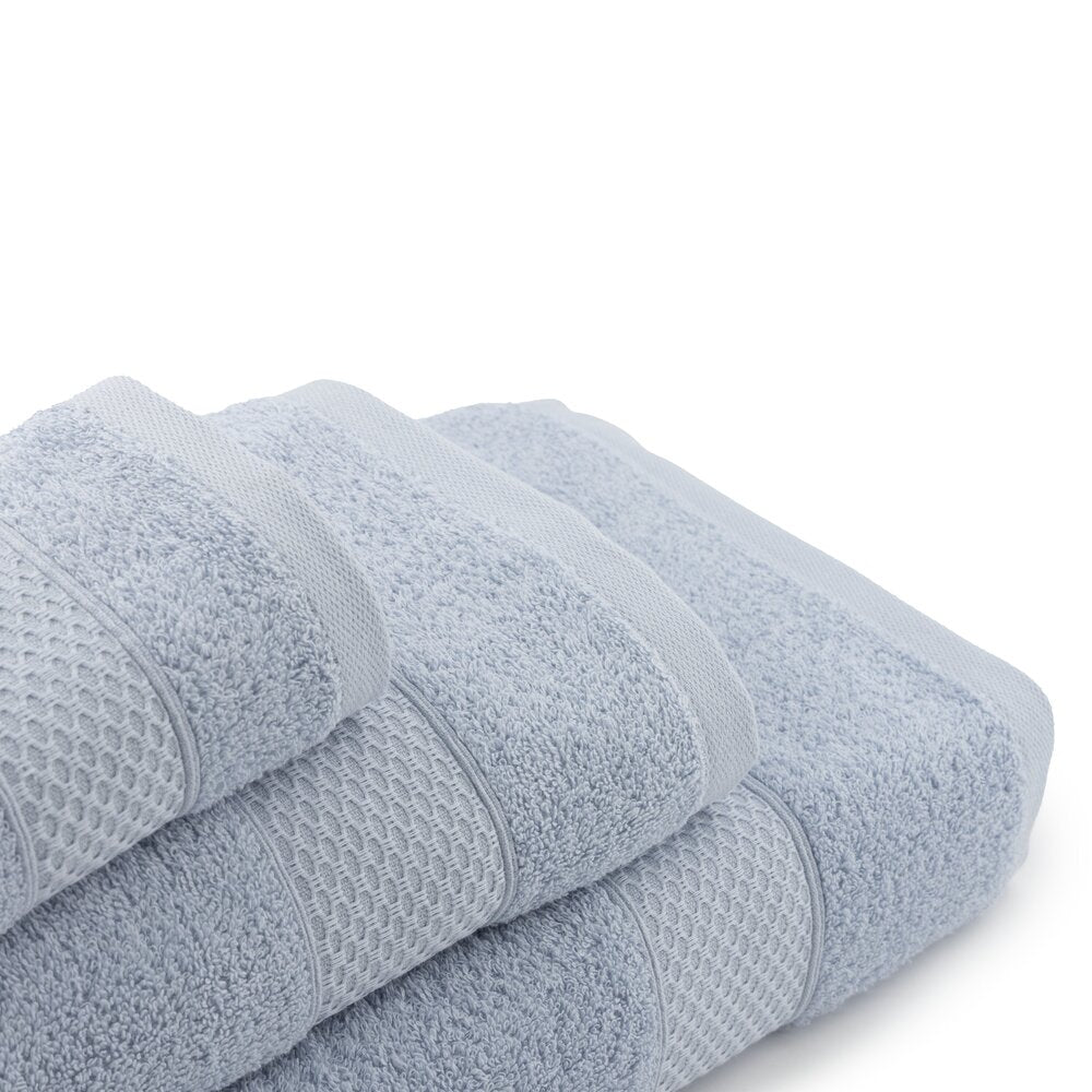 Juego de Toallas de baño - Toalla grande de Ducha, Toalla de Manos y Toalla de lavabo - 100% Algodón - 450 g/m2 Azul