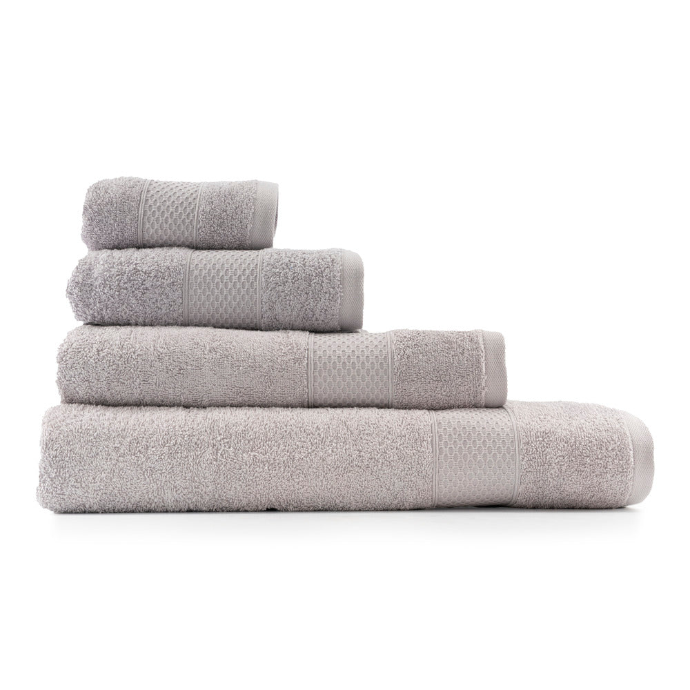 Juego de Toallas de baño - Toalla grande de Ducha, Toalla de Manos y Toalla de lavabo - 100% Algodón - 450 g/m2 Gris