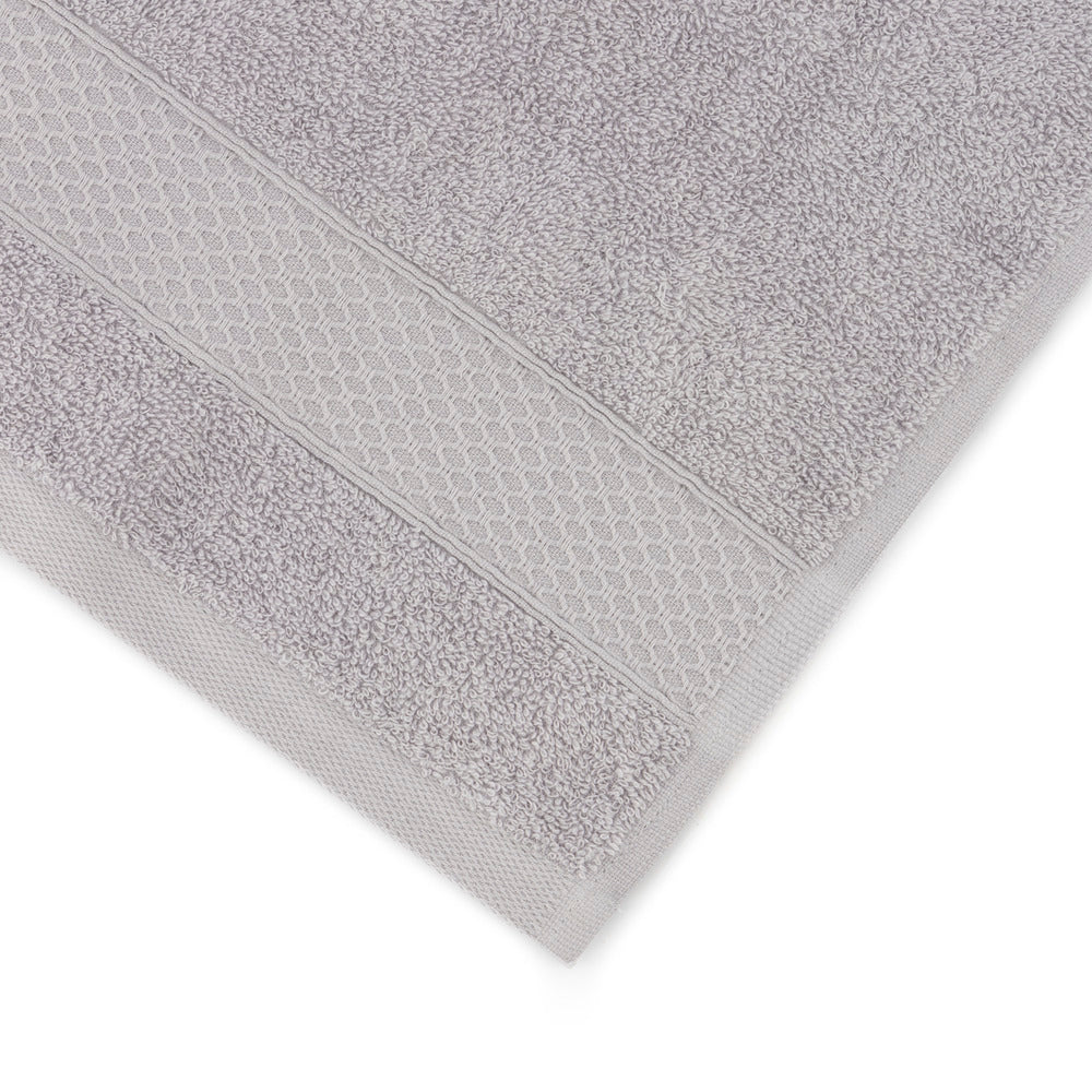 Juego de Toallas de baño - Toalla grande de Ducha, Toalla de Manos y Toalla de lavabo - 100% Algodón - 450 g/m2 Gris