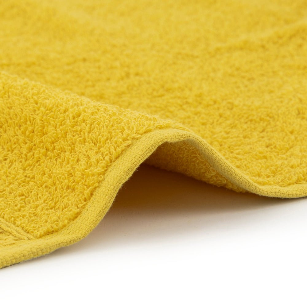 Juego de Toallas de baño - Toalla grande de Ducha, Toalla de Manos y Toalla de lavabo - 100% Algodón - 450 g/m2 Mostaza