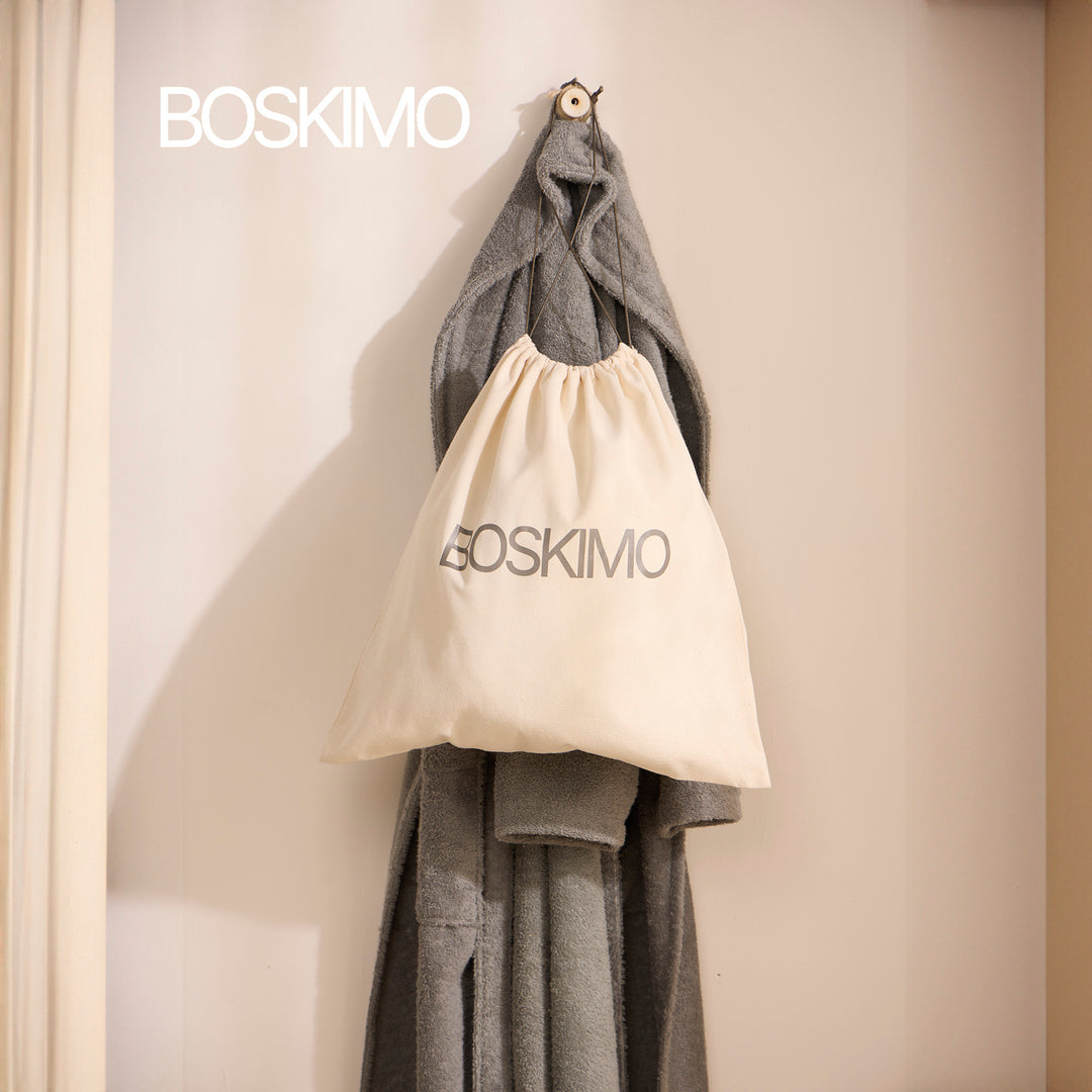 Albornoz Unisex - Albornoz de Ducha para Hombre o Mujer - 100% Algodón, Capucha. Gris Oscuro