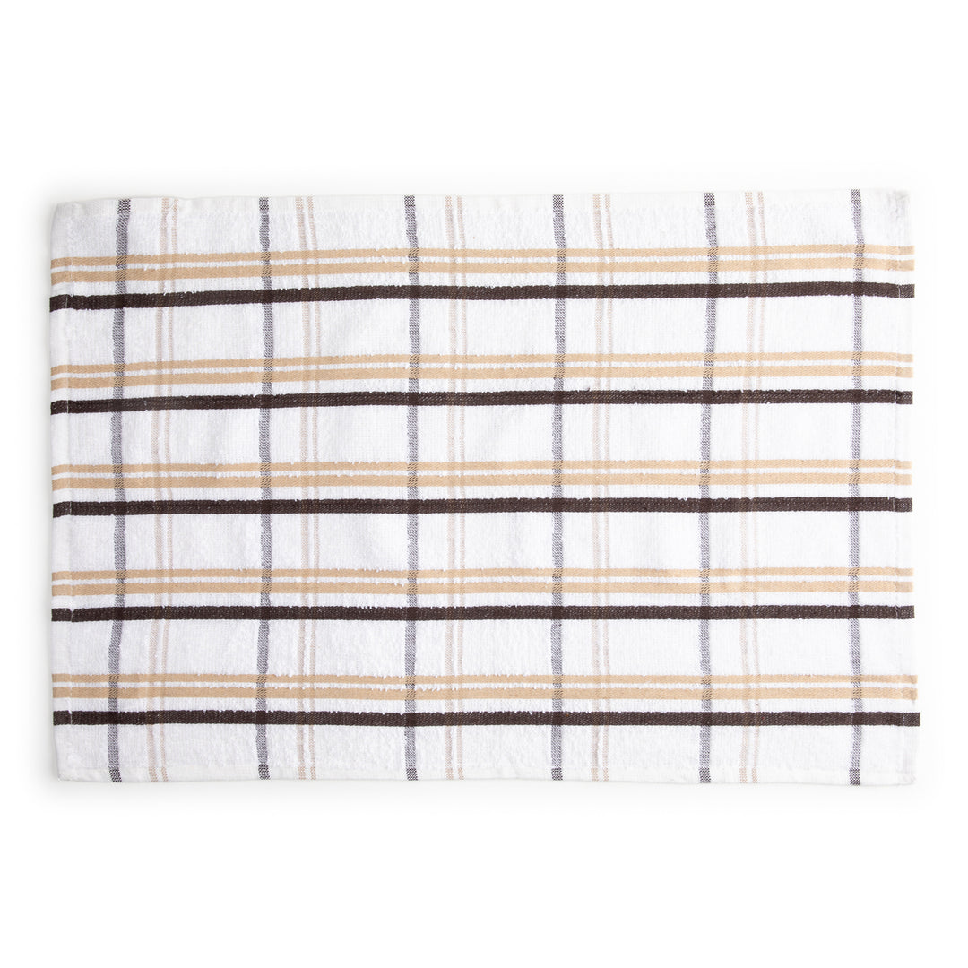 Paños de Cocina Algodón BOSKIMO Premium – Pack de 6 Trapos de Cocina Microfibra y Rizo, Trapos Cocina Algodón Absorbentes, Paños de Limpieza Beige y Chocolate