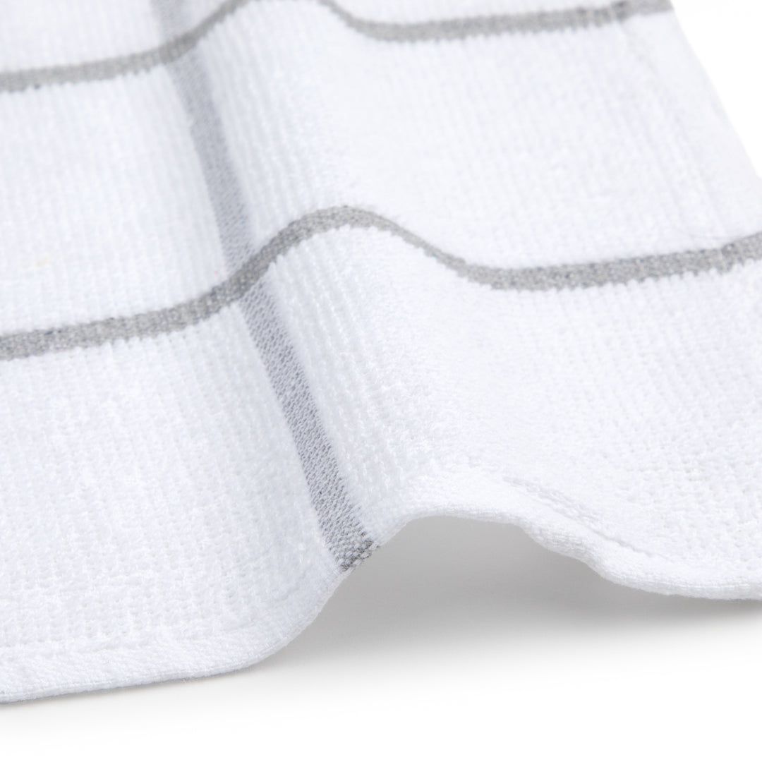 Paños de Cocina Algodón BOSKIMO Premium – Pack de 6 Trapos de Cocina Microfibra y Rizo, Trapos Cocina Algodón Absorbentes, Paños de Limpieza Blanco y Gris