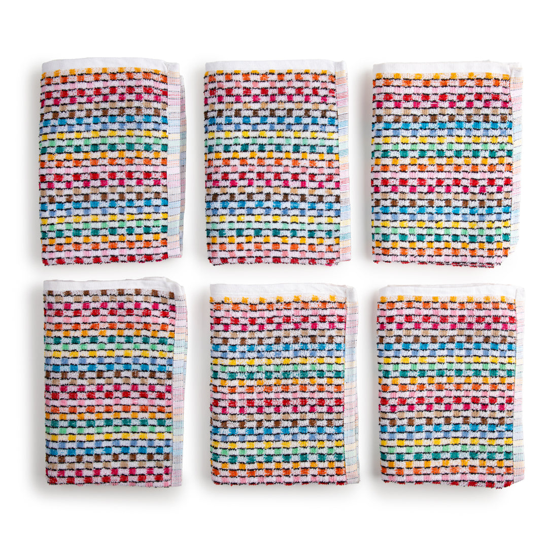 Paños de Cocina Algodón BOSKIMO Premium – Pack de 6 Trapos de Cocina Microfibra y Rizo, Trapos Cocina Algodón Absorbentes, Paños de Limpieza Colores Arcoíris