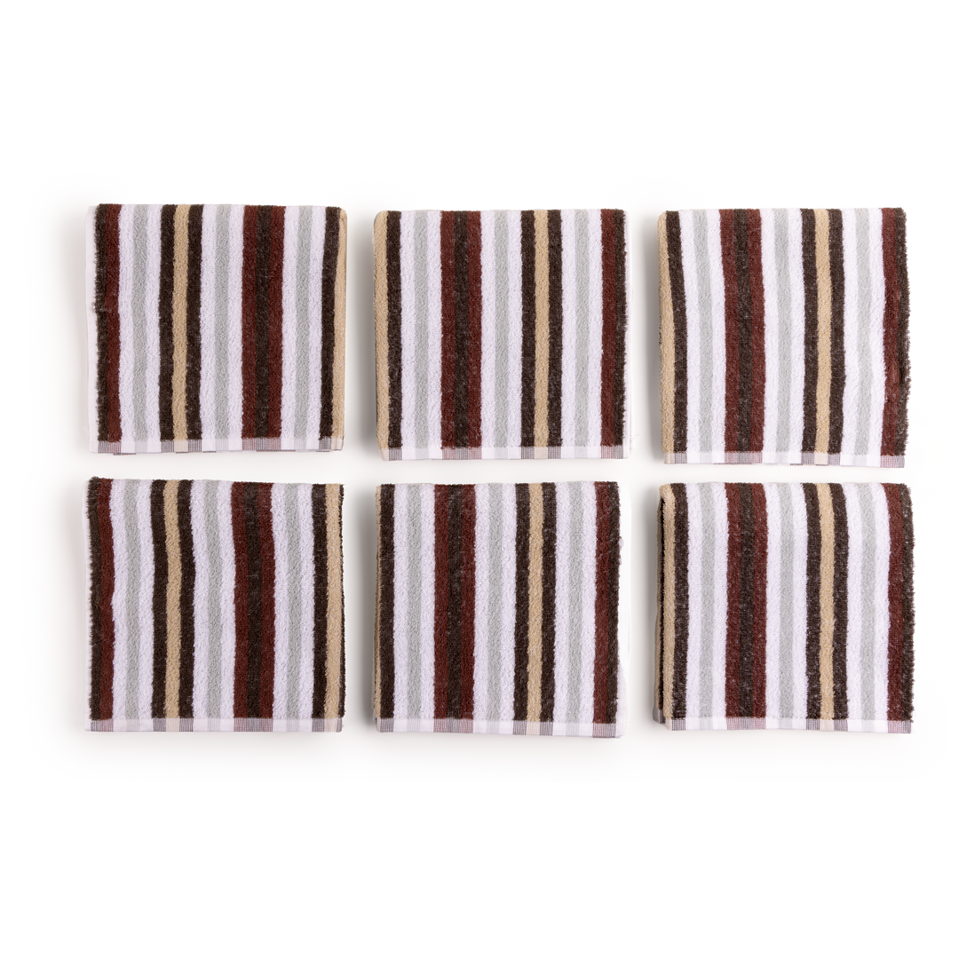 Paños de Cocina de Algodón Rizo REF.4510.Rayas| Pack de 6 Trapos 400gr 50x50cm de Cocina Suaves y Absorbentes | Trapos de Cocina 100% Algodón | Resistentes y Lavables | Ideales para Hogar y Cocina