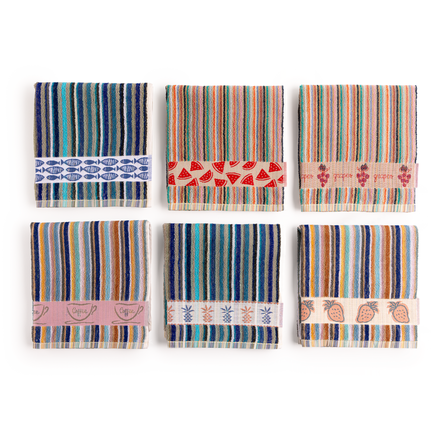 Paños de Cocina de Algodón Rizo REF.57| Pack de 6 Trapos 380gr 50x50cm de Cocina Suaves y Absorbentes | Trapos de Cocina 100% Algodón | Resistentes y Lavables | Ideales para Hogar y Cocina