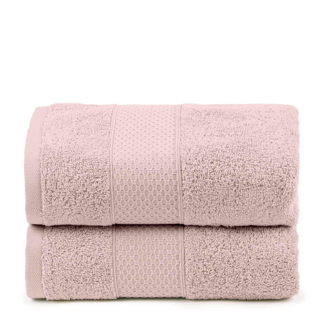 Juego de Toallas de baño - Toalla grande de Ducha, Toalla de Manos y Toalla de lavabo - 100% Algodón - 450 g/m2 Rosa